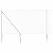 Recinzione da Giardino | Recinzione con Posto Argento 1 x 10 m Acciaio