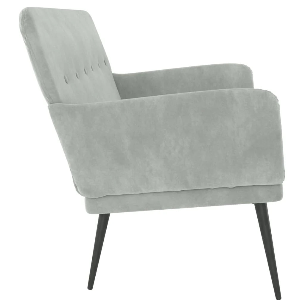 Panca/panca 108 x 79 x 79 cm velluto grigio chiaro 02_0010570
