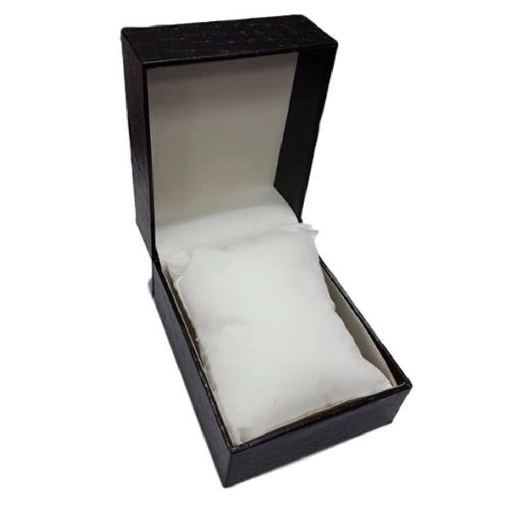 Trade Shop - Cofanetto Scatolo Confezione Astuccio Cuscino Orologio Bracciale Croco Nera -