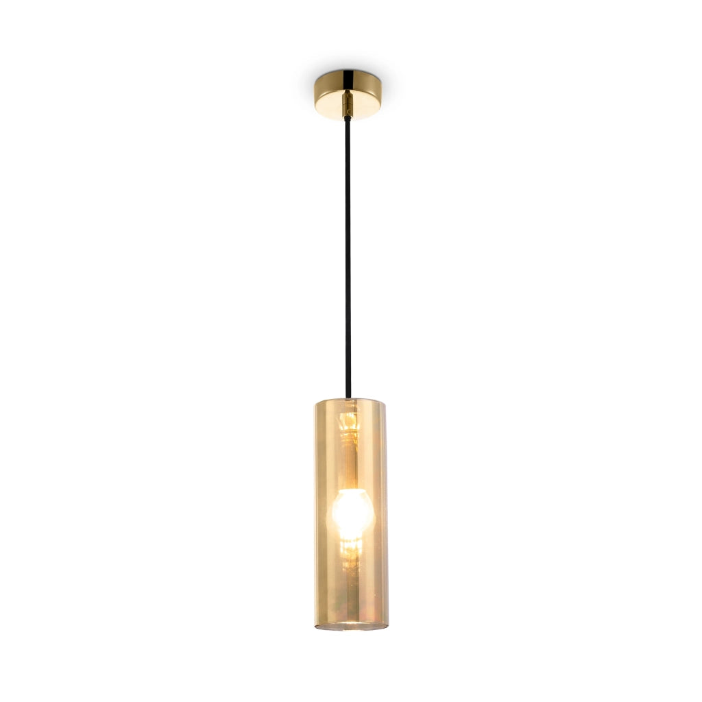 Maytoni Sospensione contemporanea Gioia 1 luce E14 oro metallo vetro