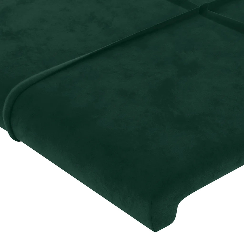 Testiera Verde Scuro 180x5x78/88 cm in Velluto 346085