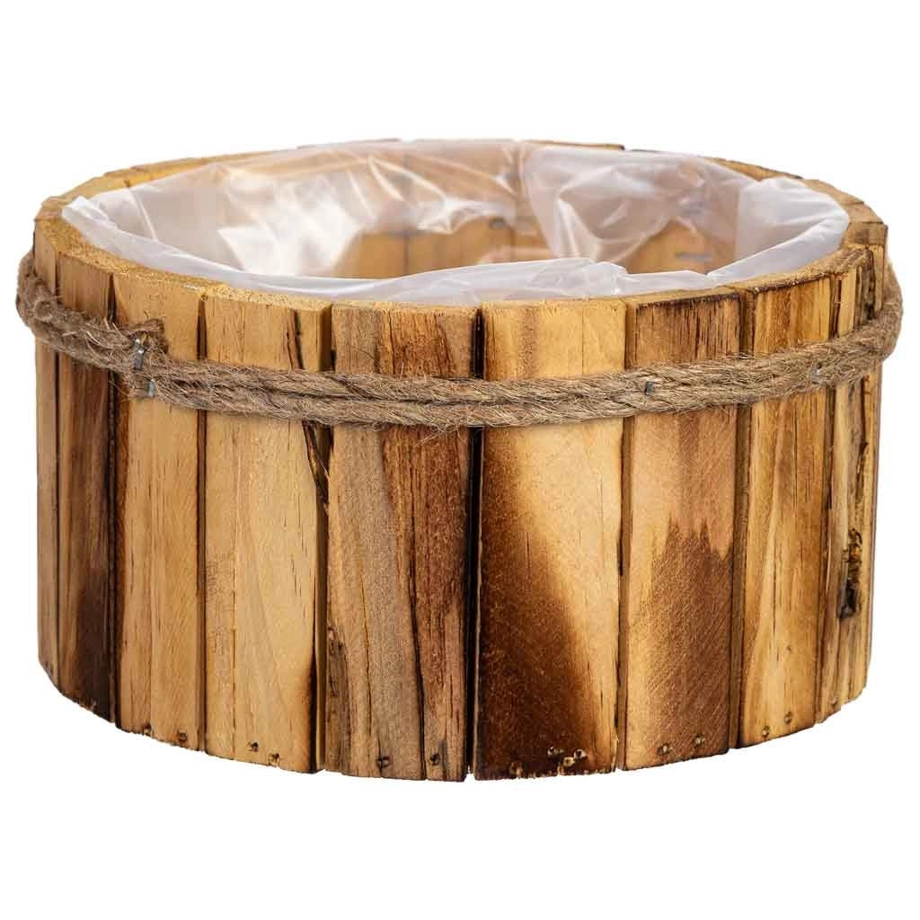 Cesto tondo in legno 19x19x10h cm