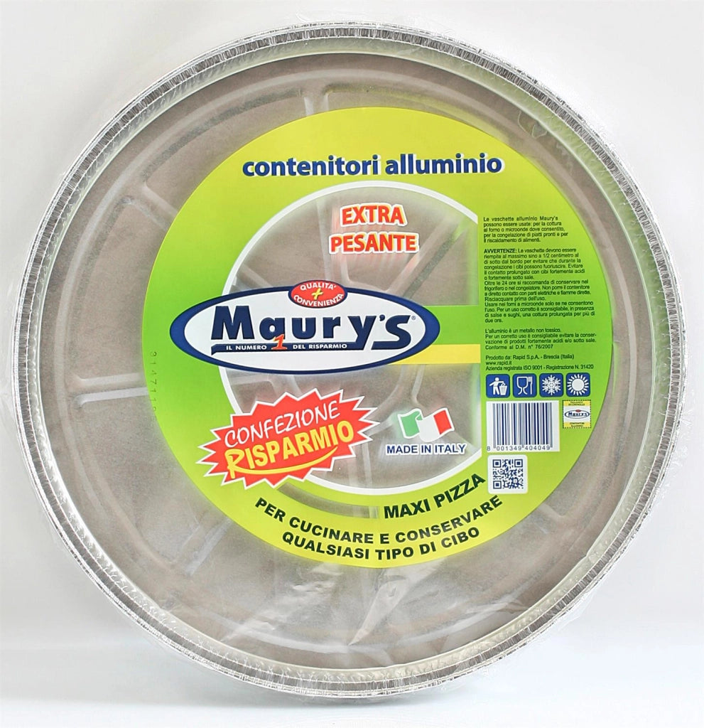 MAURY'S SET DA 6  CONTENITORI PER PIZZA IN ALLUMINIO DA 5 PORZIONI