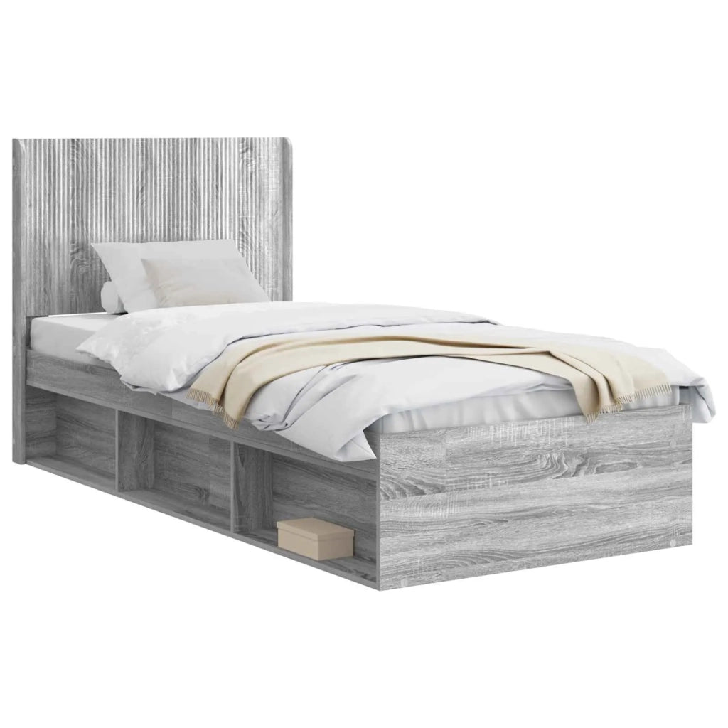 Struttura del letto con stoccaggio e testata Grigio Sonoma 3413898