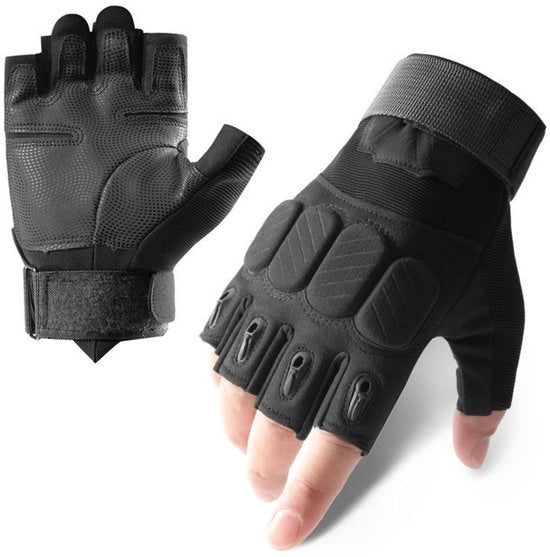 Maniche tattiche outdoor per uomini e donne - Maniche senza dita - Maniche per bicicletta outdoor - Adatte per sport all'aperto, motociclette, biciclette, allenamento, fucili di paintball, tiro, caccia, escursioni (L)