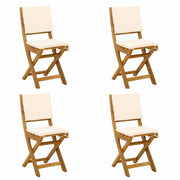 Sedie Bistro da Giardino 4 pz | Sedie da Esterno Bianco Crema 38 x 46 x 85 cm