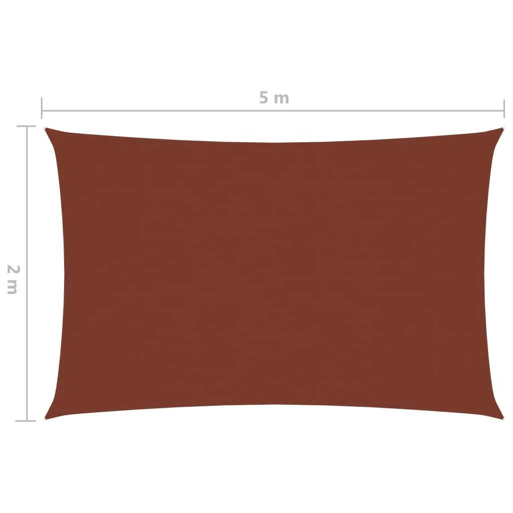 Vela ombreggiante/ombrellone rettangolare 2 x 5 m in tessuto oxford terracotta 02_0009638