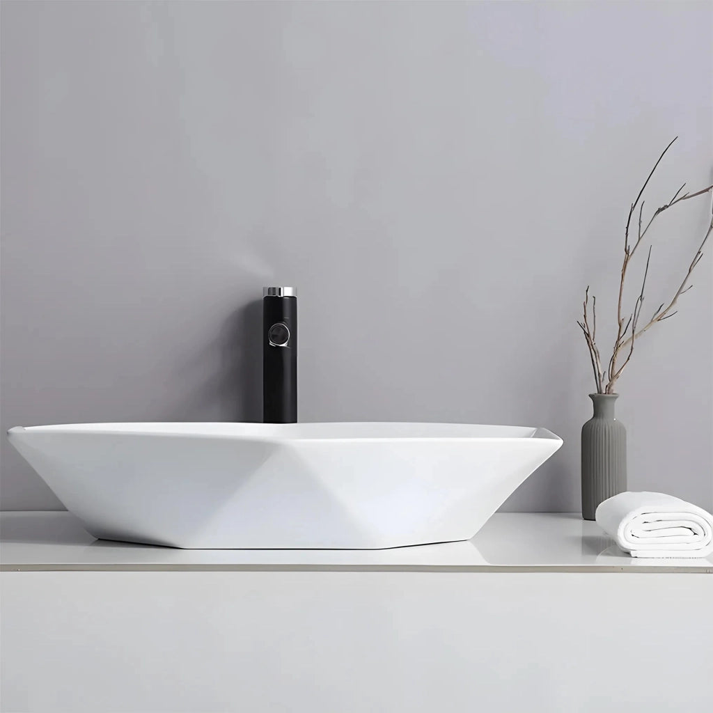 Lavabo Da Appoggio Rea Vegas White