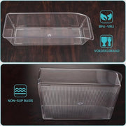 Organizzatori per Frigorifero, Scatole Organizzative per Frigorifero in Vetro, per la Conservazione in Cucina, Bicocina, Lavanderia, Bagno, 6 Pack