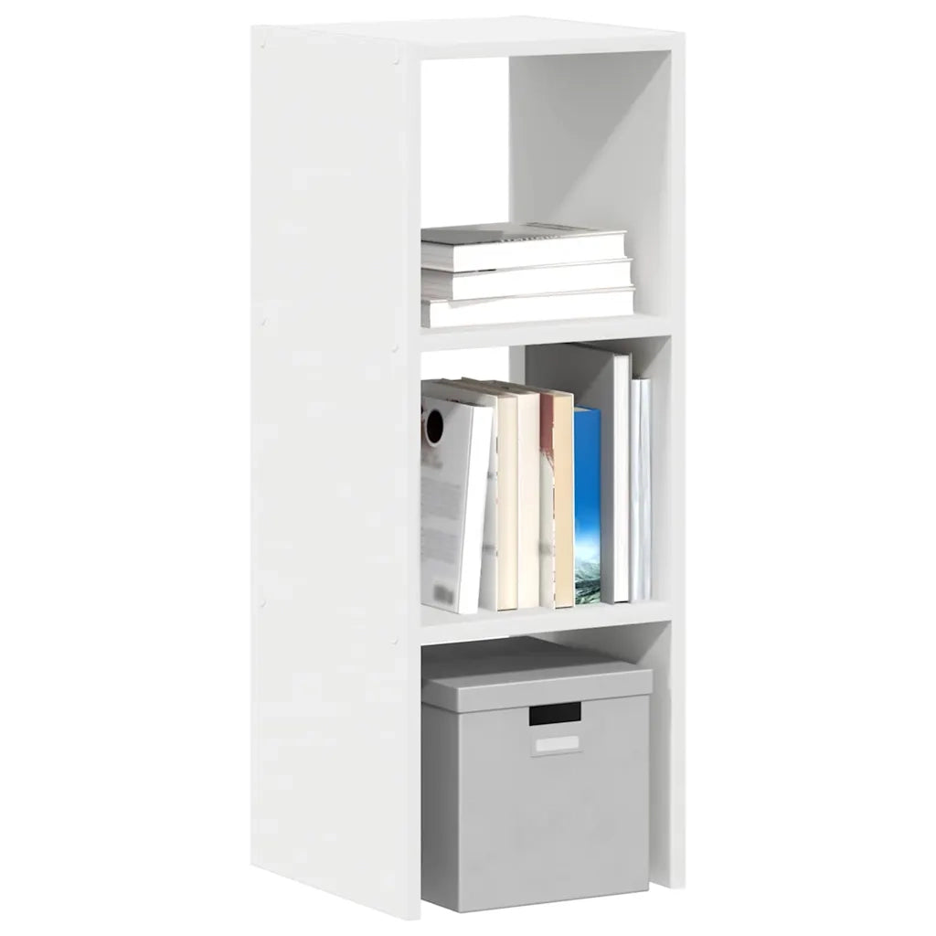 Libreria Impilabili-Scaffale per Libri-Mobile di Stoccaggio Bianca 30x30x80 cm in Legno Multistrato