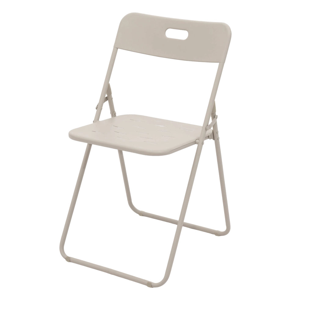 Set bistrot da esterno pieghevole 3 pezzi; 2 sedie e tavolo; beige