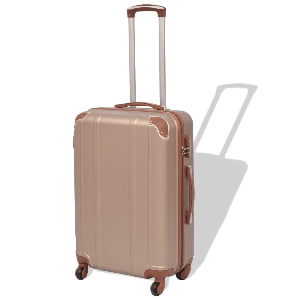 4 Pz. Set di Trolley Rigidi Color Champagne 91193