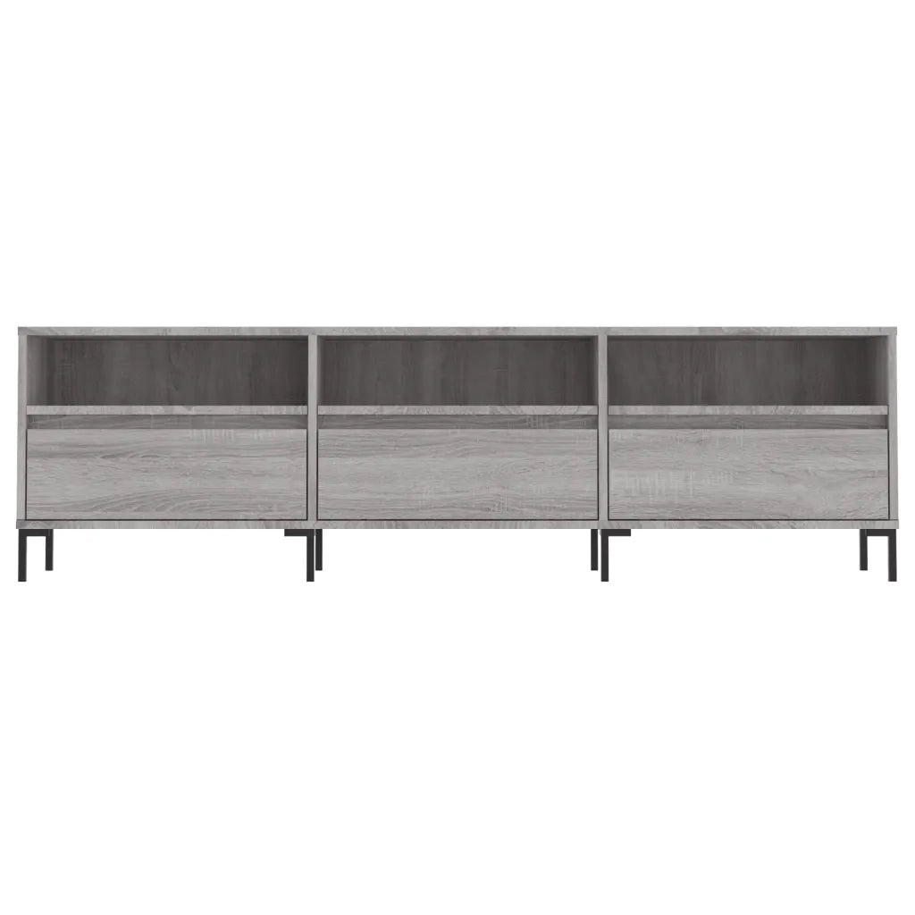 Mobile porta TV 150 x 30 x 44 cm con ampio vano contenitore stile moderno legno composito grigio 02_0048981