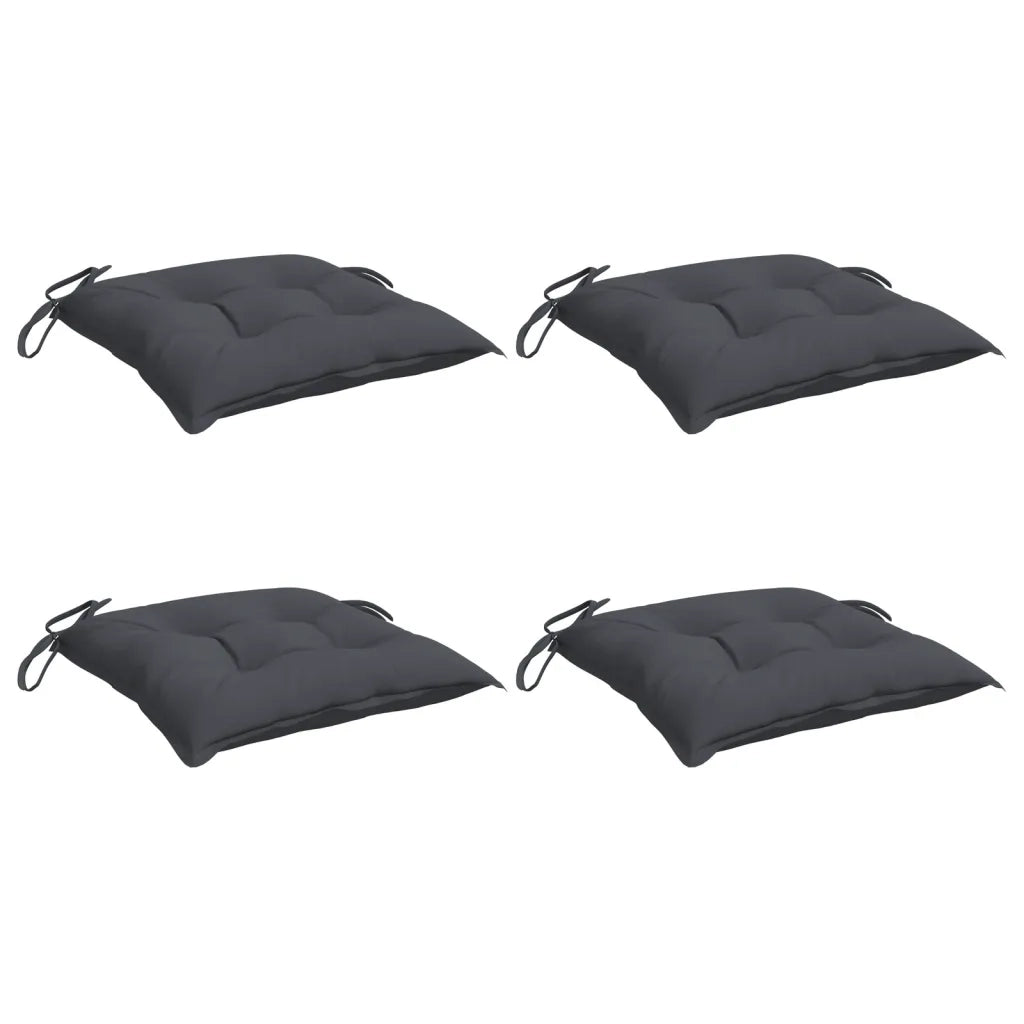 Cuscini per Sedia 4 pz Antracite 40x40x7 cm in Tessuto Oxford