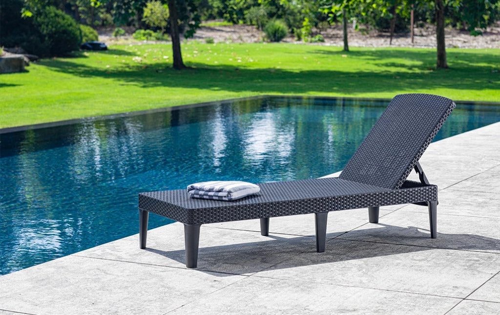 Lettino Prendisole da Giardino 187,5x58x29 cm in Resina Keter Jaipur Antracite