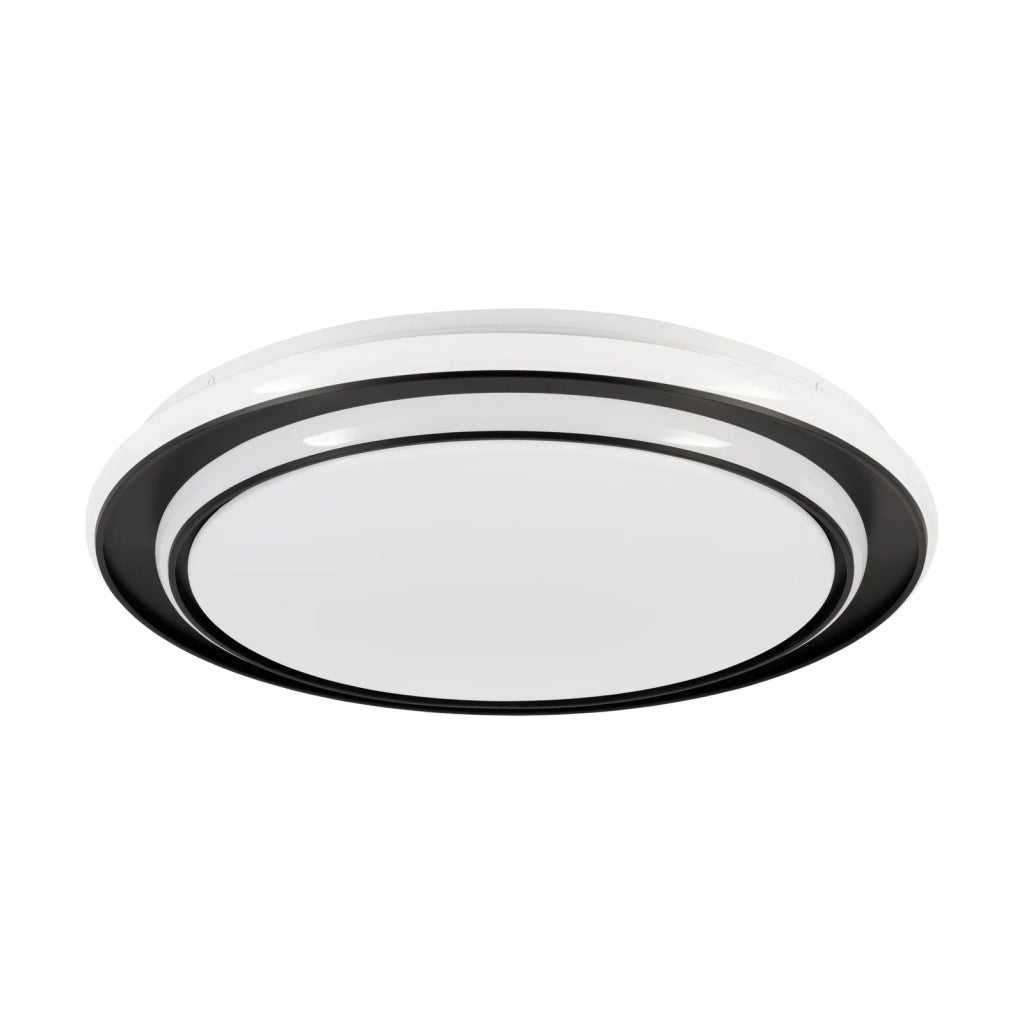 Plafoniera Moderna Moschetta Acciaio Nero Plastiche Bianche Led 36W 4800Lm Ip20