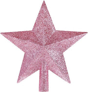 Decorazione per Albero di Natale con Topper a Fiocchi di Neve Rosa 15 CM