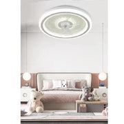 Trade Shop - Plafoniera Lampadario Led Con Ventilatore Soffitto Telecomando Dimmerabile 60003 -