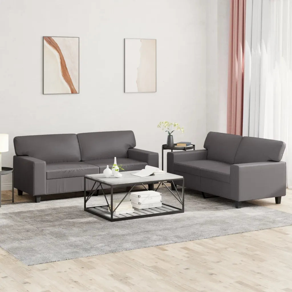 Set di Divani 2 pz Grigio in Similpellecod mxl 128131