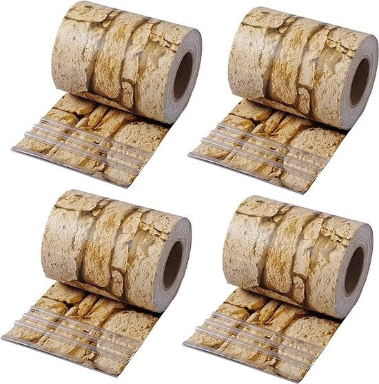 Strisce di protezione per reti a doppia staffa, 450 g/m², PVC, rete a doppia staffa, opaca, resistente all'usura, schermo contro il vento, 19 cm x 140 m, protezione dalla vista, recinzione per balcone, inclusa 100 pezzi.