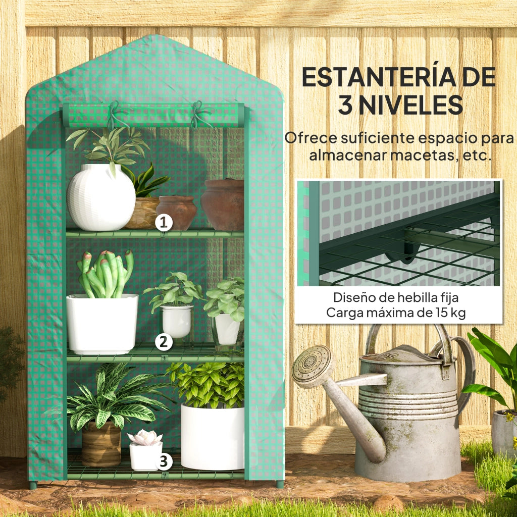 Serra Giardino 3 Livelli ¨C Zephmum ¨C Verde 69x49x125 cm