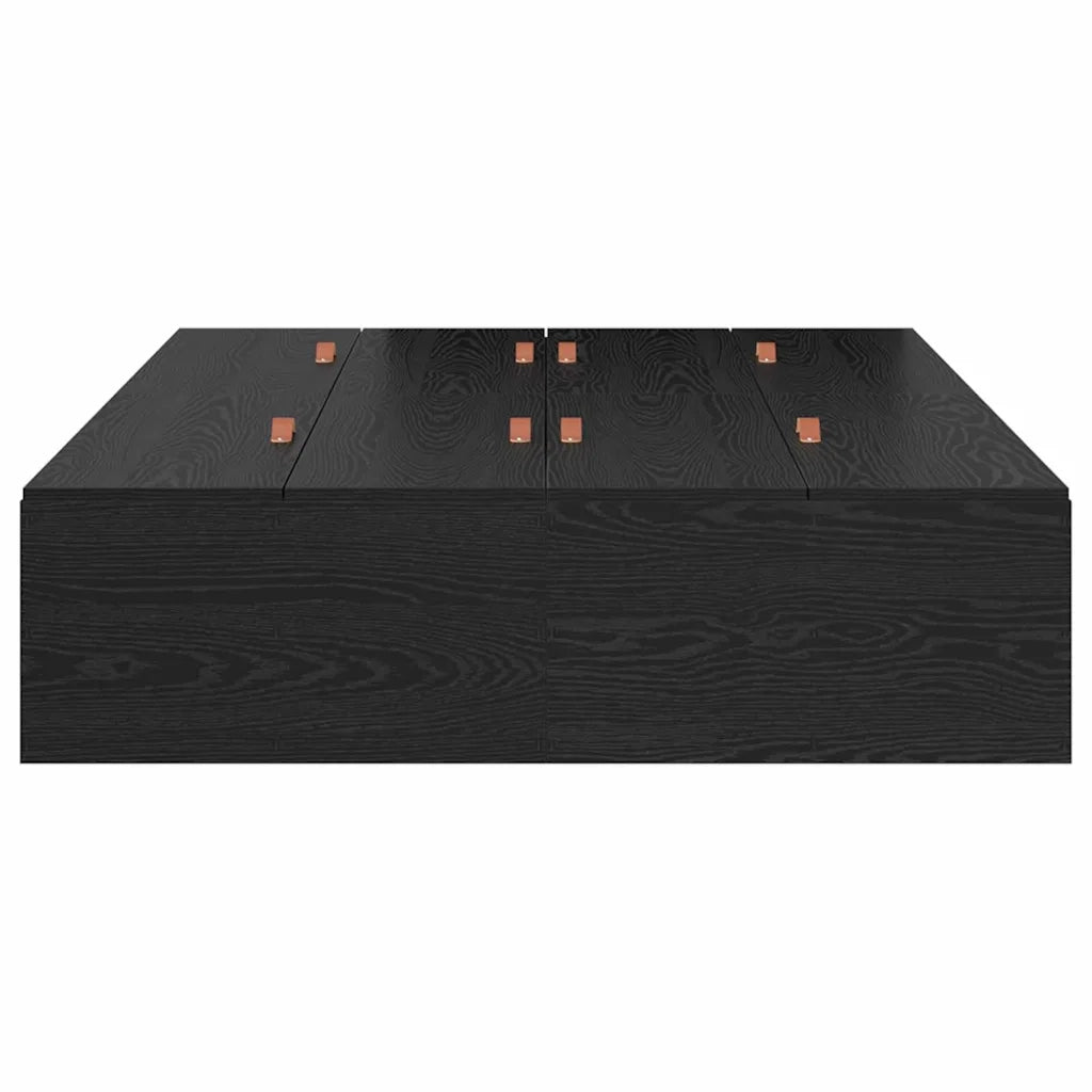 Struttura letto con contenitore Rovere Nero 120 x 190 cm 3335422