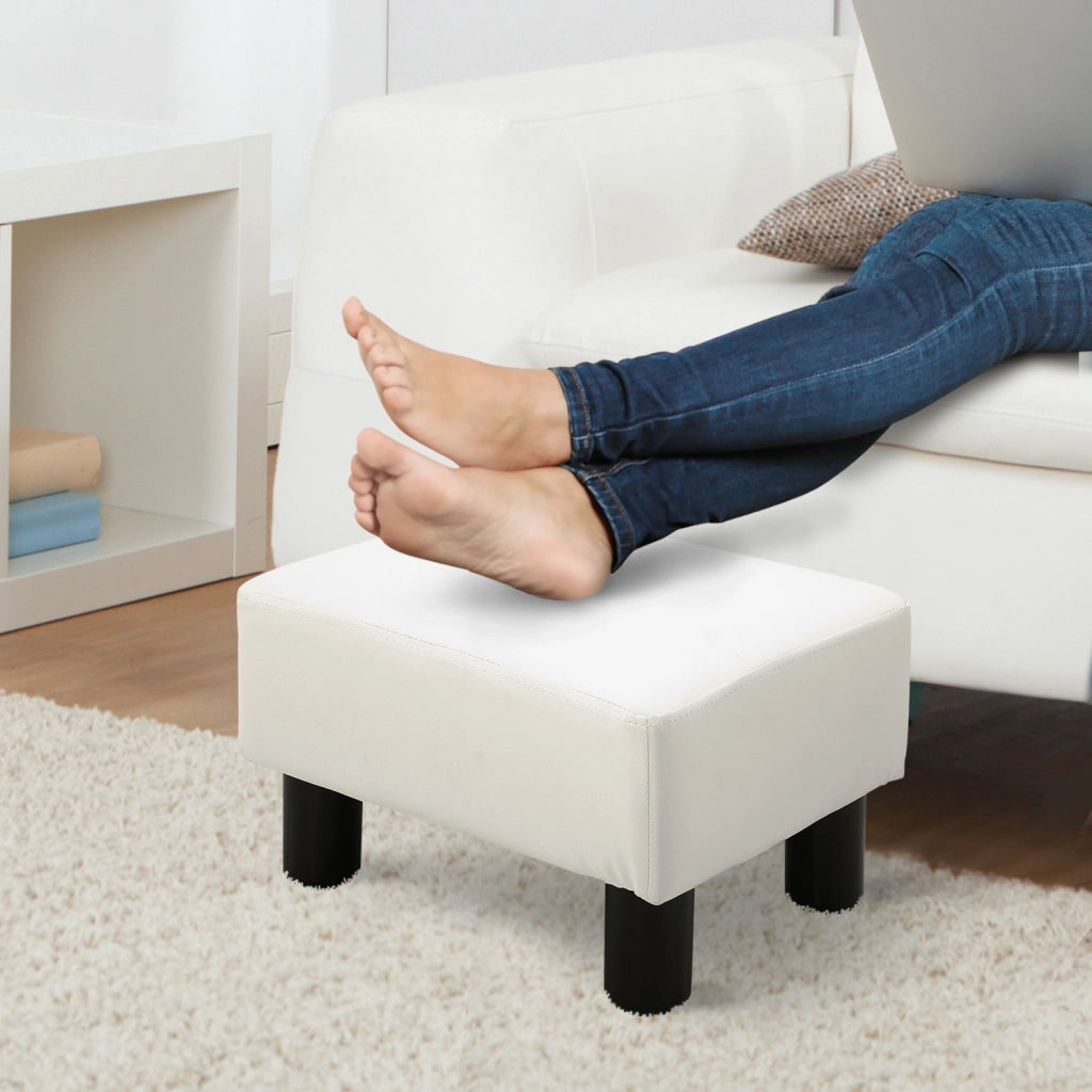 Pouf in similpelle ¨C zephmum ¨C 38x38x41 cm bianco