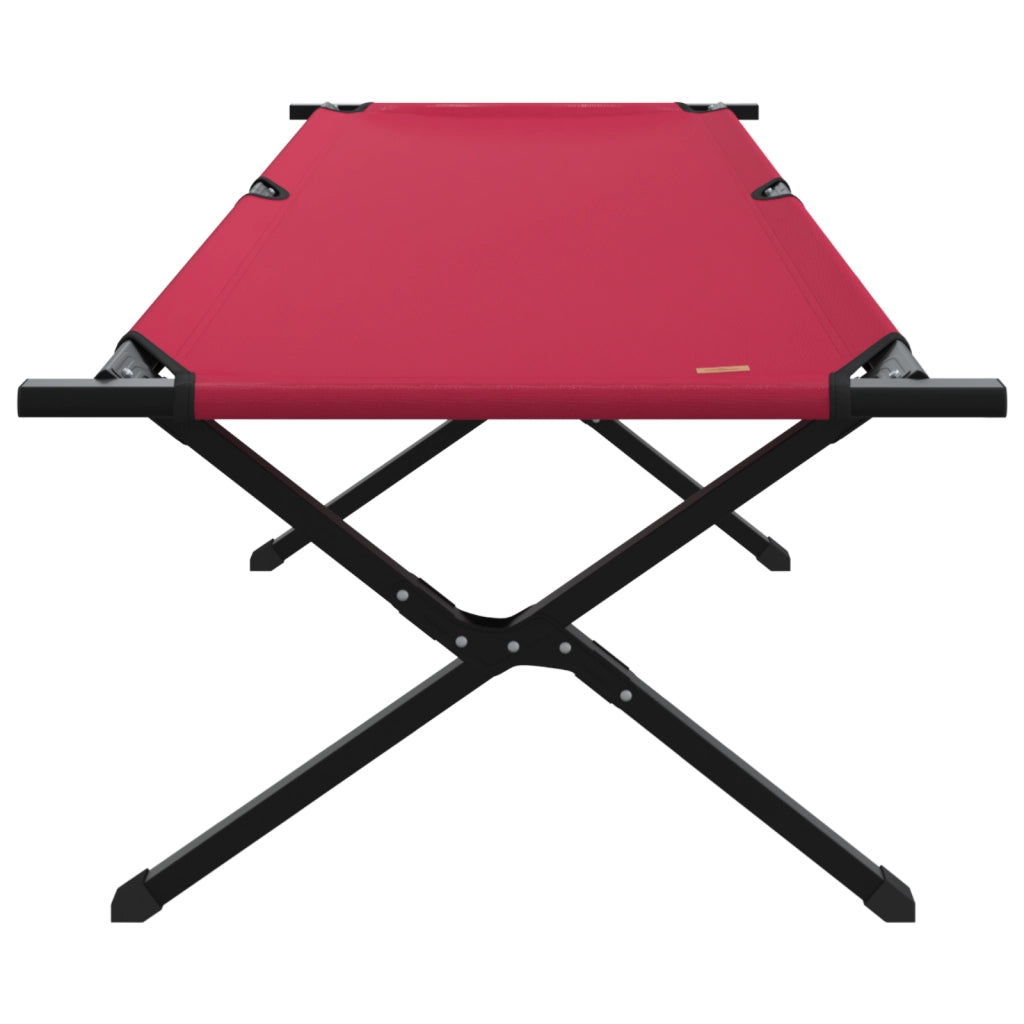 Letto Sole Pieghevole con Borsa Rosso Tessuto Oxford 600D