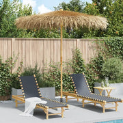 vidaXL Ombrello Tiki con Baldacchino a Foglia di Banana 240 cm Bambù