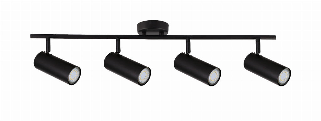 Plafoniera Candellux Colly nera a barra metallo 4xGU10