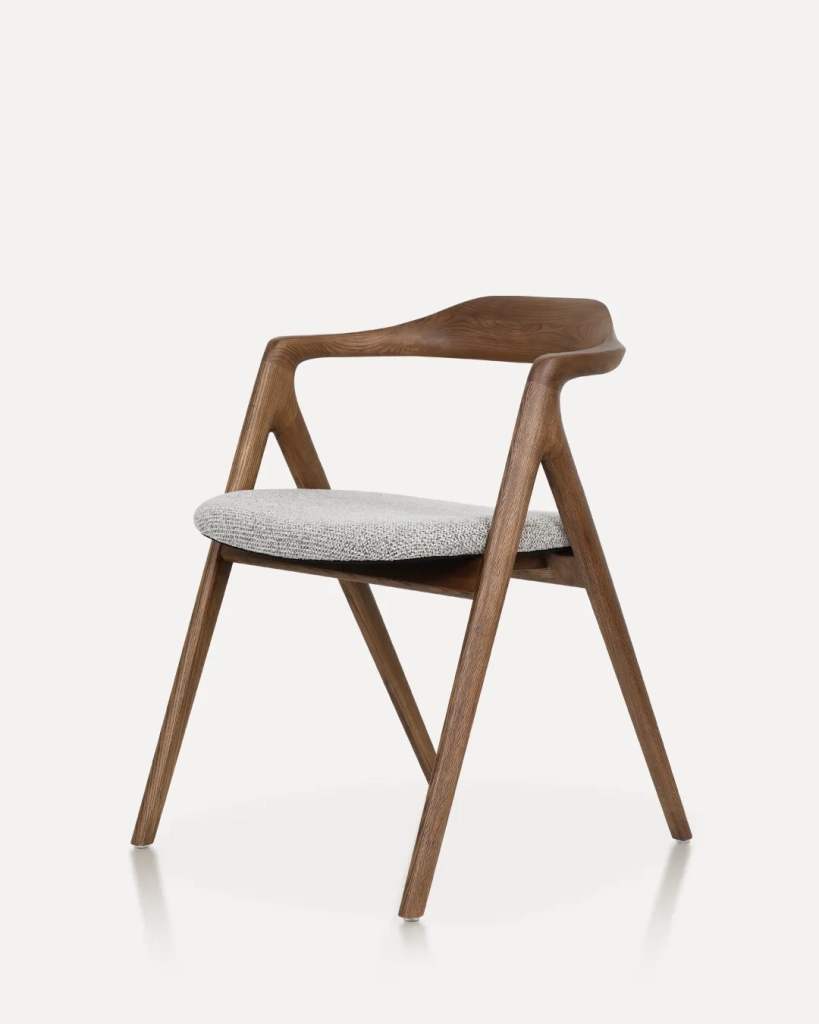 Sedia in Legno Sloane, Noce/Argilla