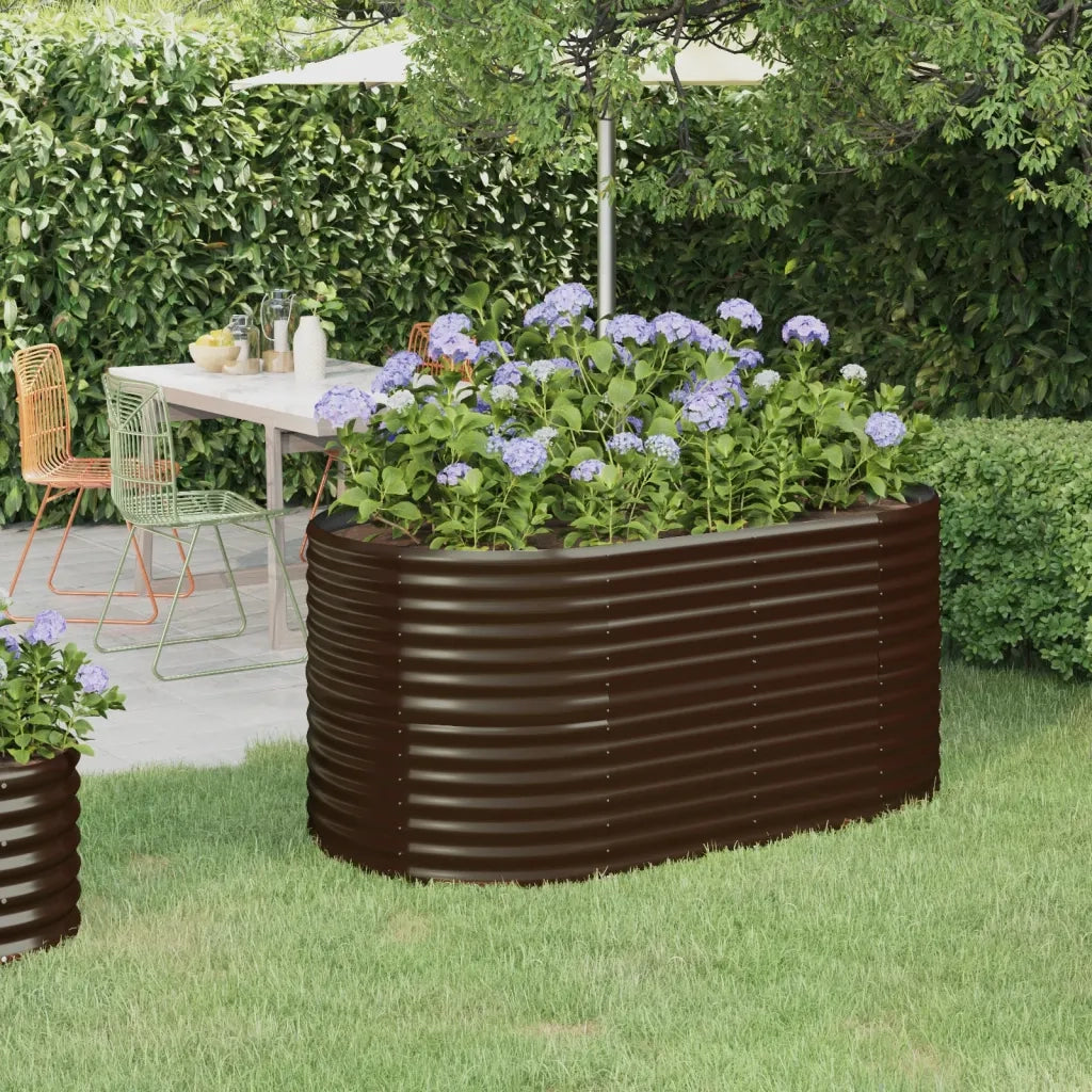 Letto Giardino Acciaio Zincato 152x80x68cm Marrone 318950