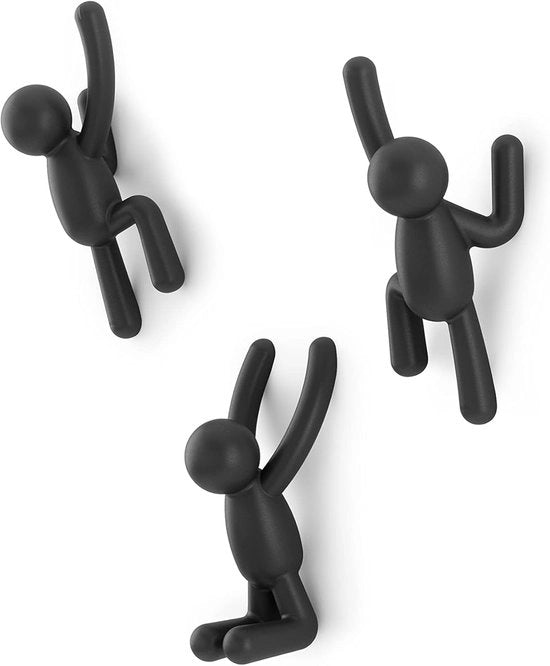 Set di 3 muri hanger unici - decorazione per muri - Nero