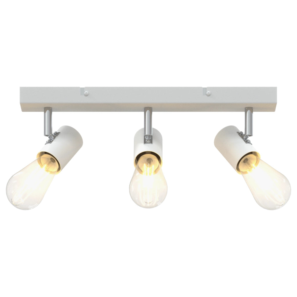 Faretto da soffitto 3 vie regolabili Bianco E27