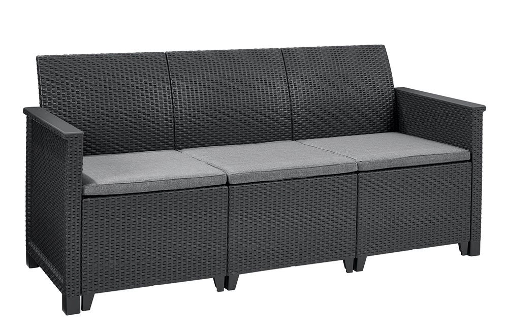 Set da Giardino Keter Emma 1 Divano 3 Posti Poltrone 1 Tavolino