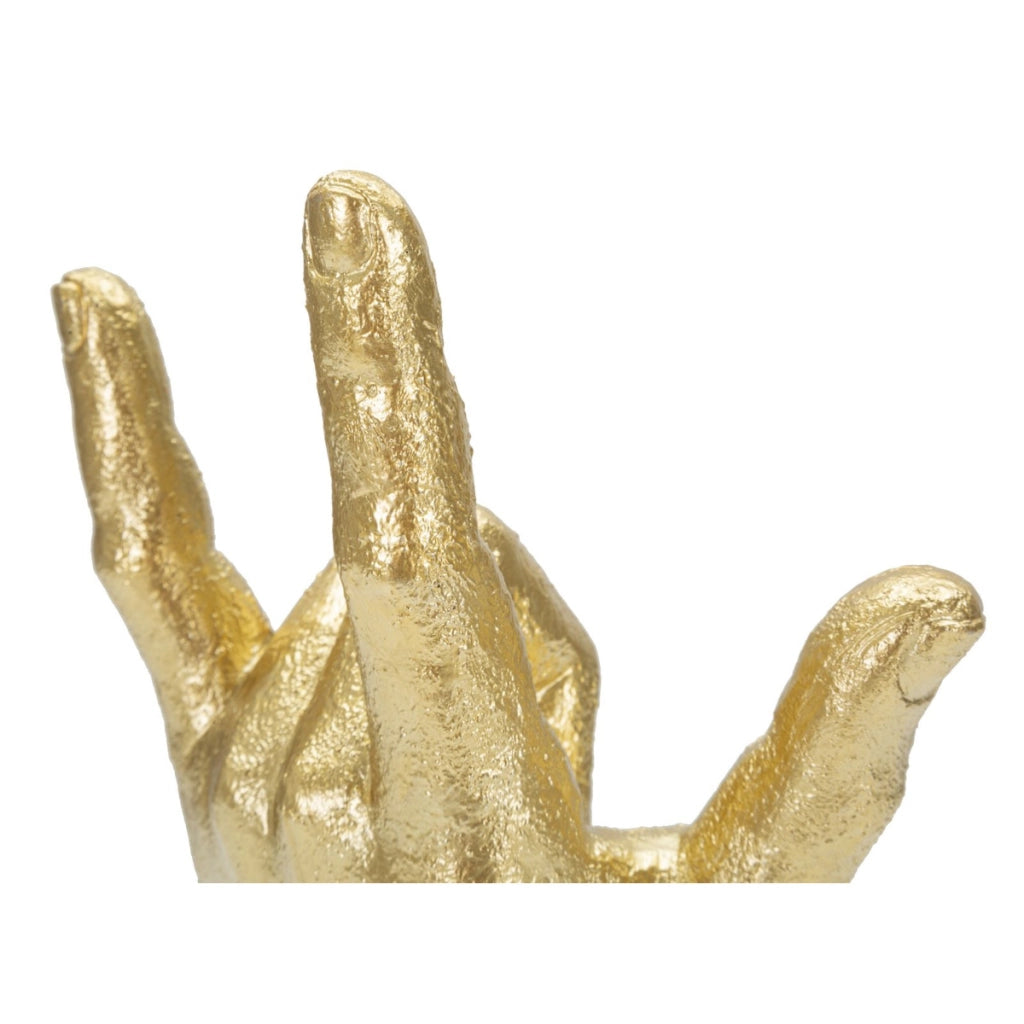 Scultura Mani 4, Oro, Poliresina, 14,5x7x23 cm