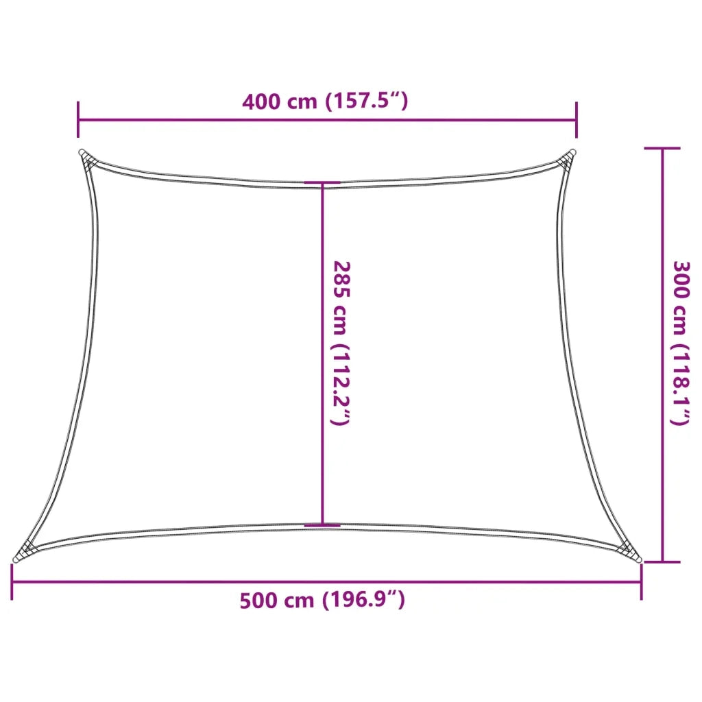 Vela Parasole 160 g/m² Verde Chiaro 4/5x3 m in HDPE 311325