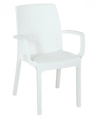 SEDIA POLTRONA INDIANA CON BRACCIOLI CM. 57X59X86H COLORE BIANCO O ANTRACITE PZ2