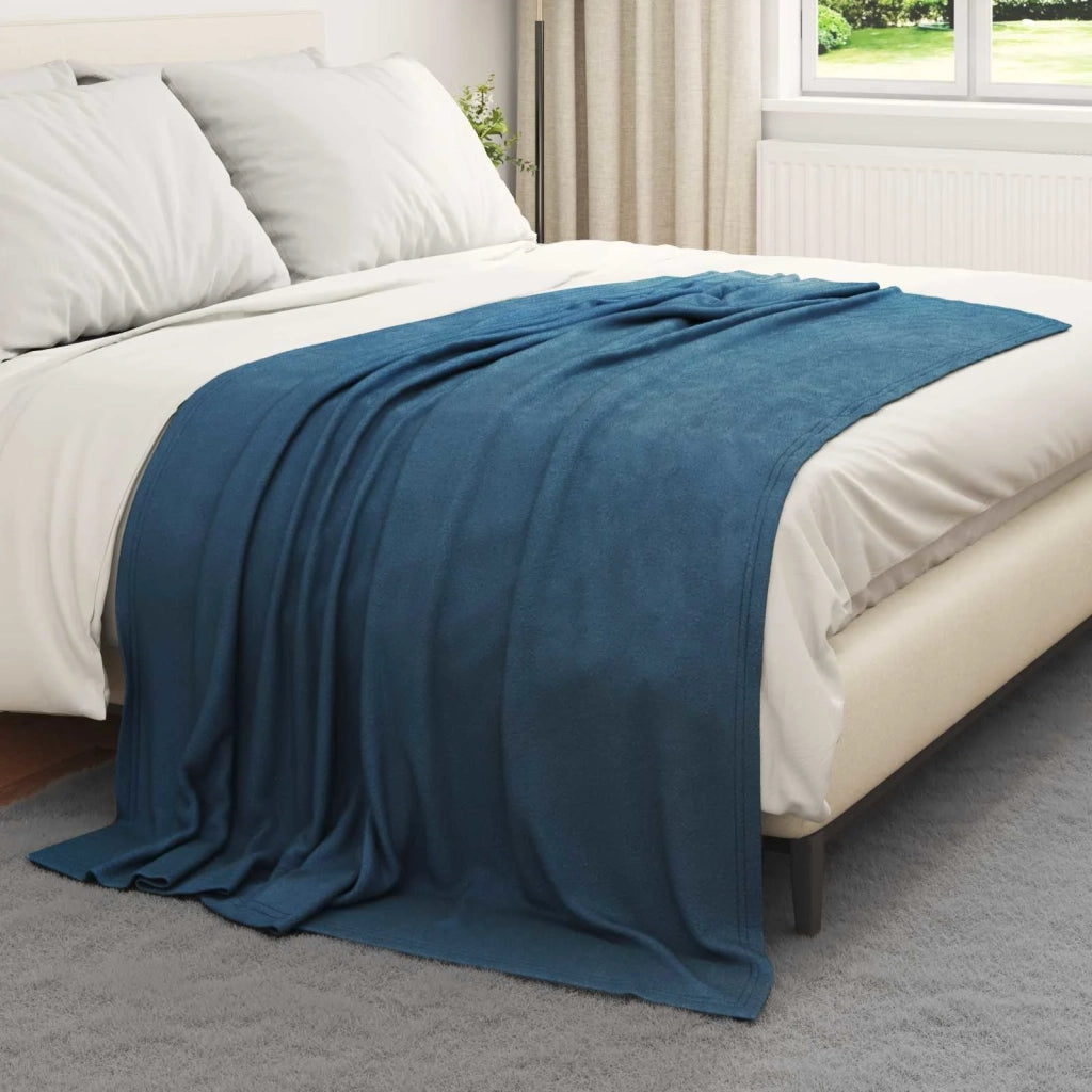 Coperte da Pile 6 pz Blu navy 200 x 150 cm Panno