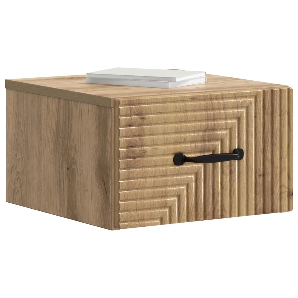 Mobiletto da notte a muro Rovere Artigianale 34,5 x 33 x 20 cm 898613