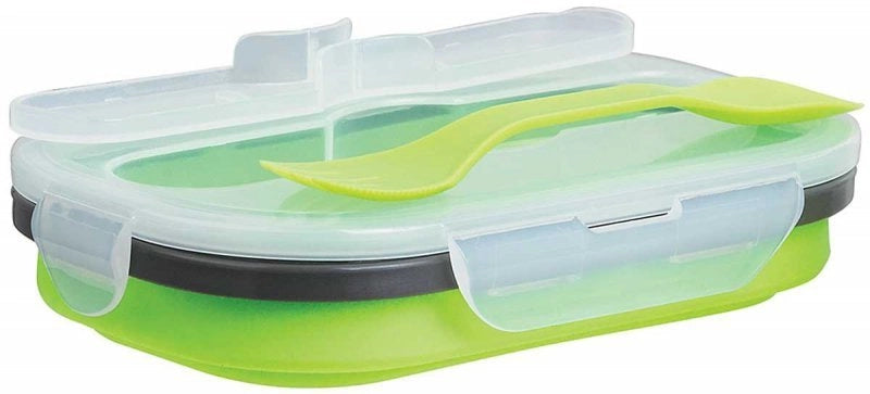 Klausberg KB-7022 Portapranzo pieghevole in silicone con posate