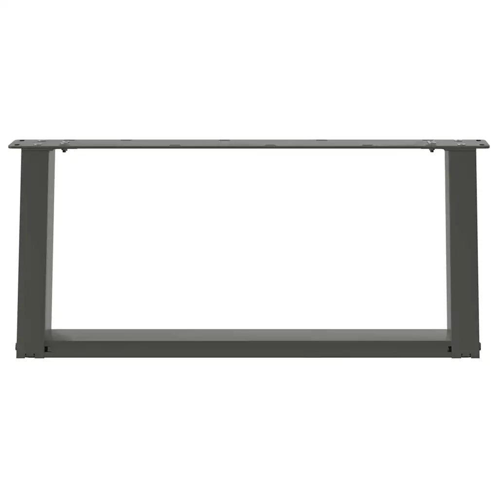 Gambe per Tavolino da Caff¨¨ a Forma di U 2 pz-Set di 2 Gamba per Tavolo Antracite 60x(30-31) cm Acciaio 558545