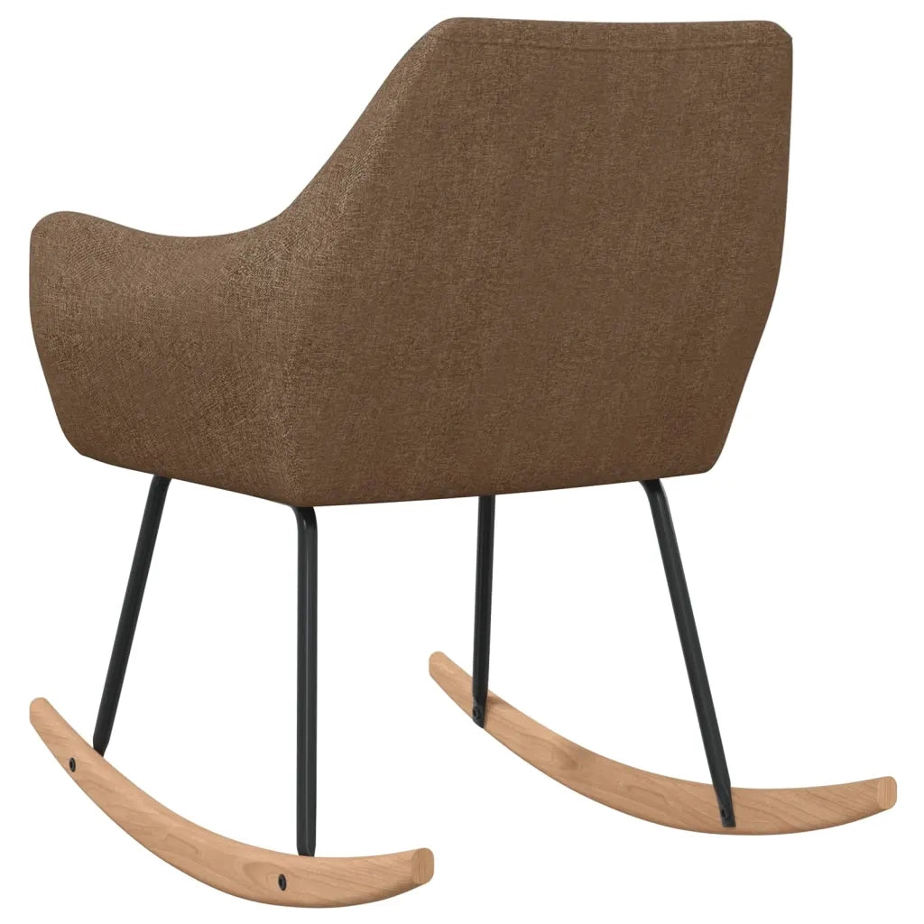 Sedia a Dondolo Marrone in Tessuto cod mxl 33835