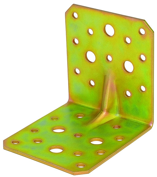 PIASTRINA DI GIUNZIONE  ad angolo mm.100x100x90 L in acciaio tropicalizzato 20.00 pz