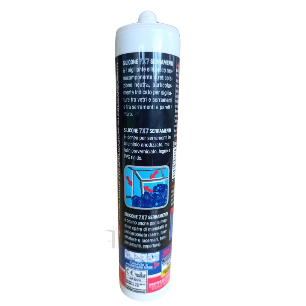 Silicone sigillante 7 x 7 TRASPARENTE neutro per posa qualificata SARATOGA