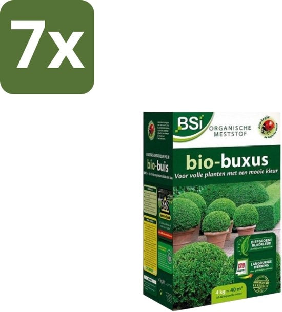 Materia Orgonica per Buxus - Elevato Potenziamento Crescita e Foglie Profondamente Verdi - 1,25 kg (12,5 m²) - Confezione in Bulk - 7 pezzi