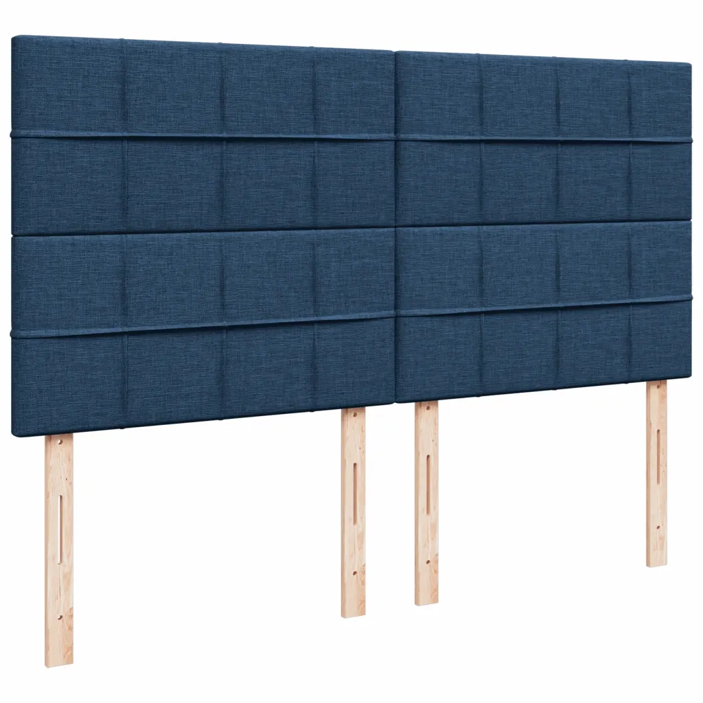 Giroletto a Molle con Materasso Blu 200x200 cm in Tessuto 3290601
