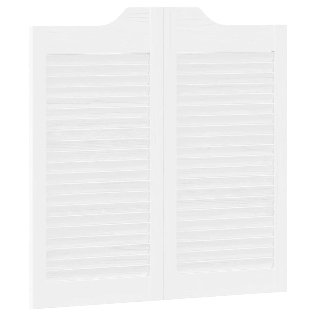 Porte Swing Bianco 80 x 40 cm Legno Massello di Pino