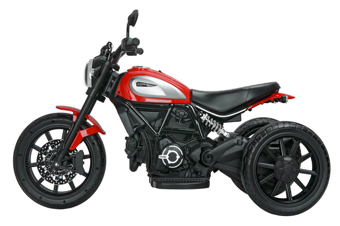 Moto Elettrica per Bambini Licenza Ufficiale Ducati Scrambler 12V 3,5Ah Rosso