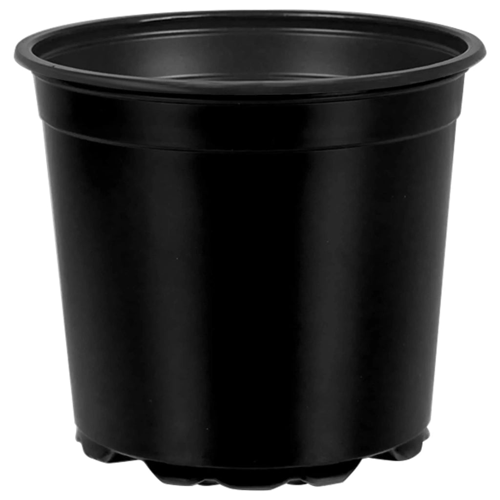 Set di 50 vasi cilindrici per fiori 15 x 15 x 13 cm leggeri design moderno plastica nera 02_0059665